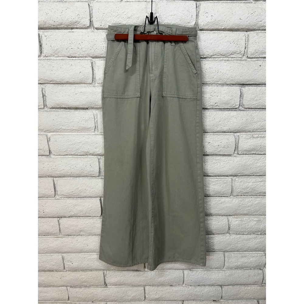 SO Goods For Life Womens High Rise Wide Leg Utility Pants Sage Green Size 3 26W